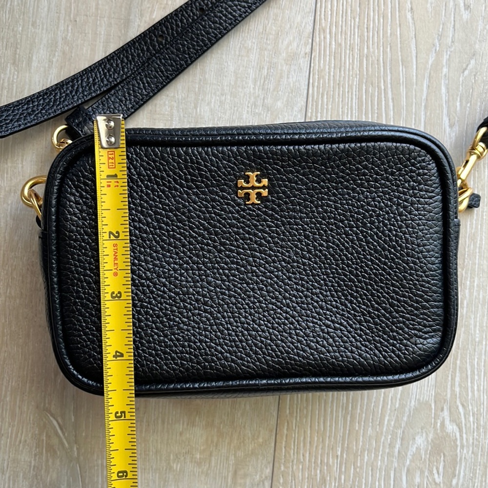 Tory Burch Black Crossbody Bag with Gold Accents